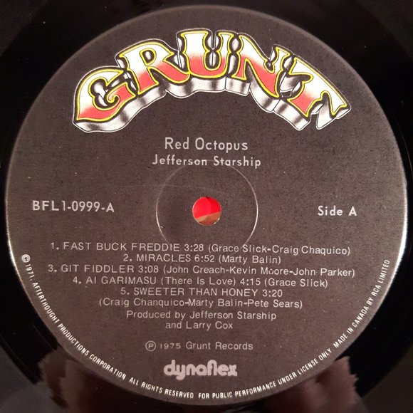 Jefferson Starship - Red Octopus - Vinyl LP Record - Picture 3 of 4
